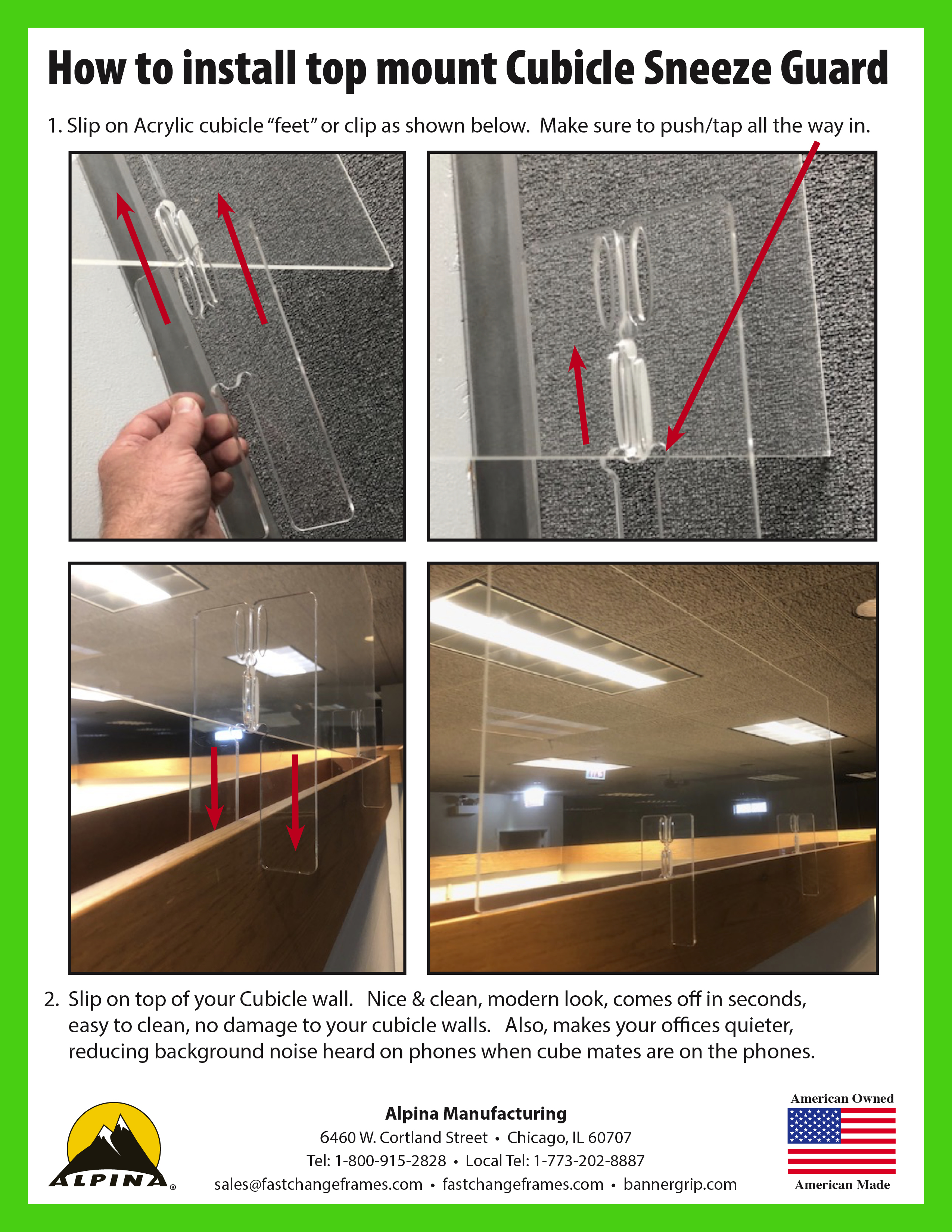 1/4 Thick Clear Cubicle/Desk Divider Acrylic Sneeze Guard With